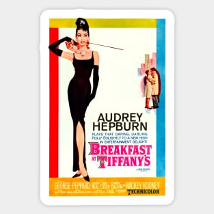 Audrey Hepburn Breakfast at Tiffany's 1961 poster Sticker